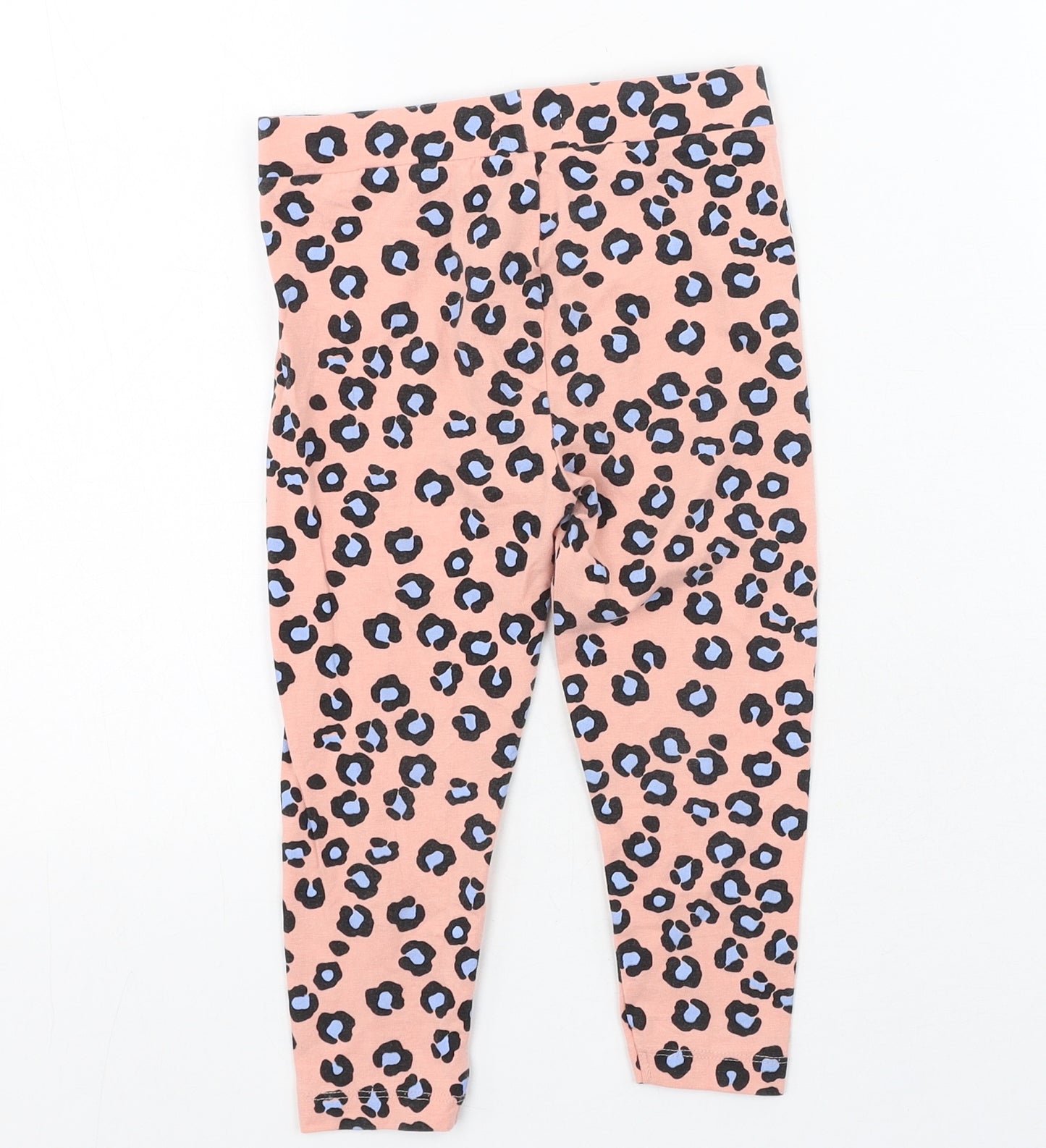 Studio Girls Pink Animal Print Cotton Jegging Trousers Size 2-3 Years  Regular