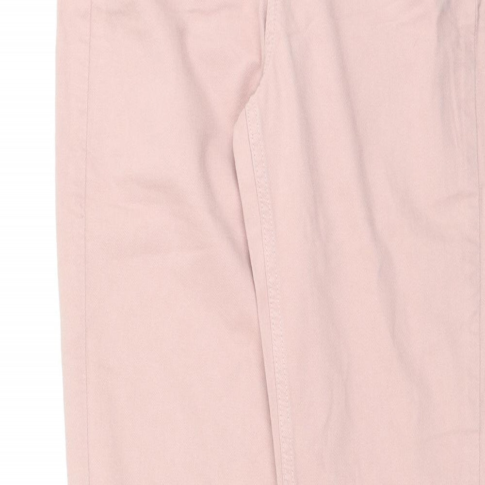 F&F Womens Pink  Cotton Straight Jeans Size 8 L30 in Regular