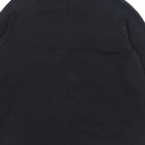 Blue Vanila  Womens Black  Cotton Basic T-Shirt Size S Round Neck