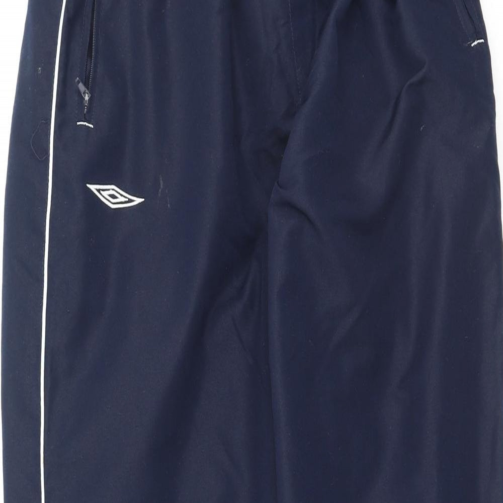 Umbro Mens Blue  Polyester Jogger Trousers Size S L26 in Regular
