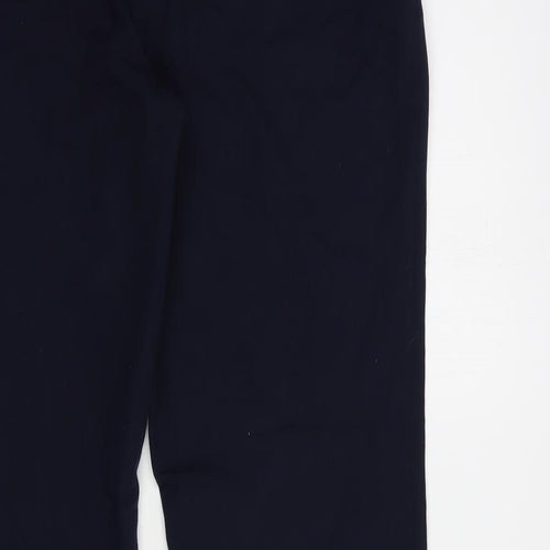 Dunnes Stores Womens Blue  Polyester Dress Pants Trousers Size 12 L30 in Regular Button