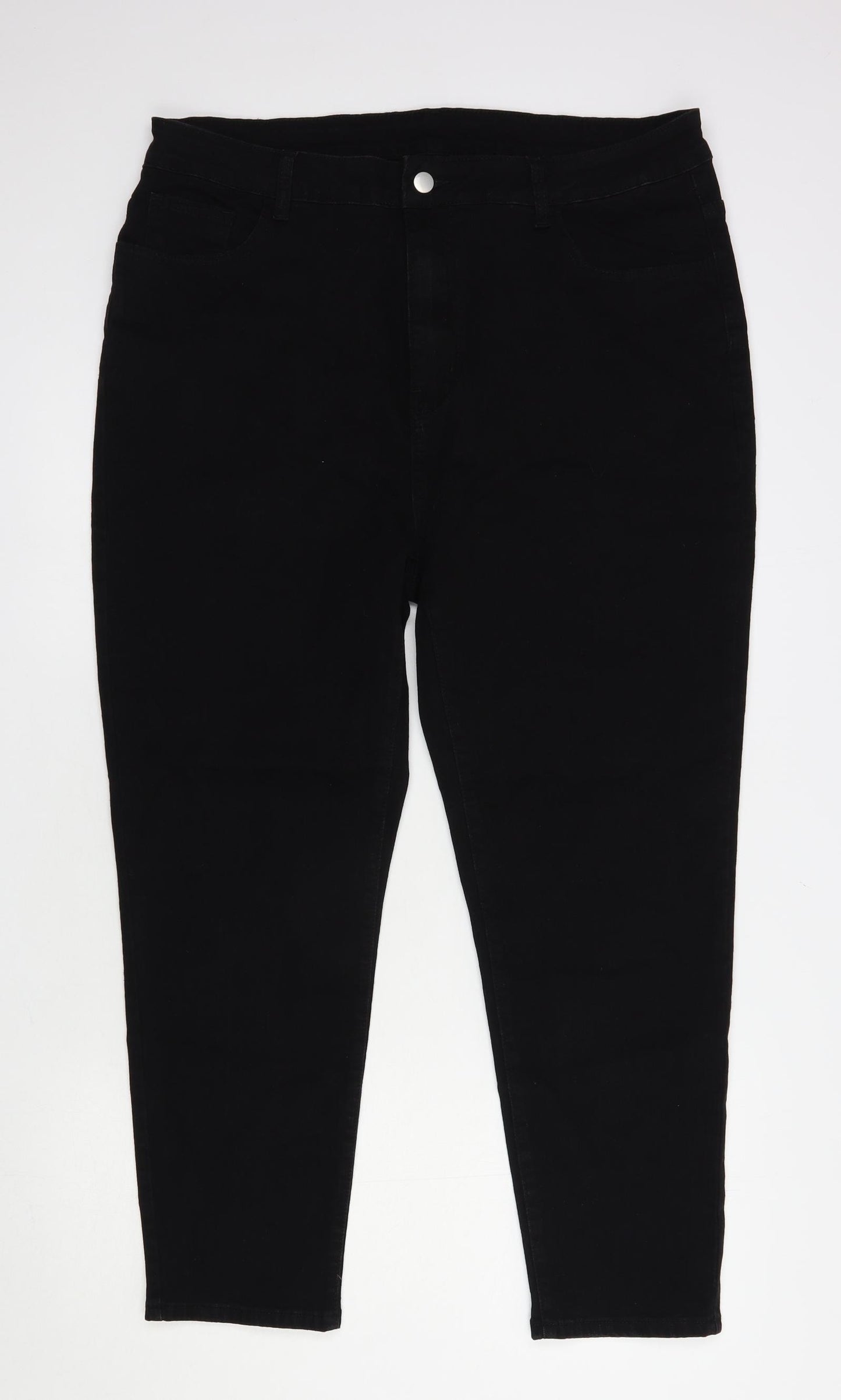 SheIn Womens Black  Cotton Skinny Jeans Size XL L28 in Regular Button