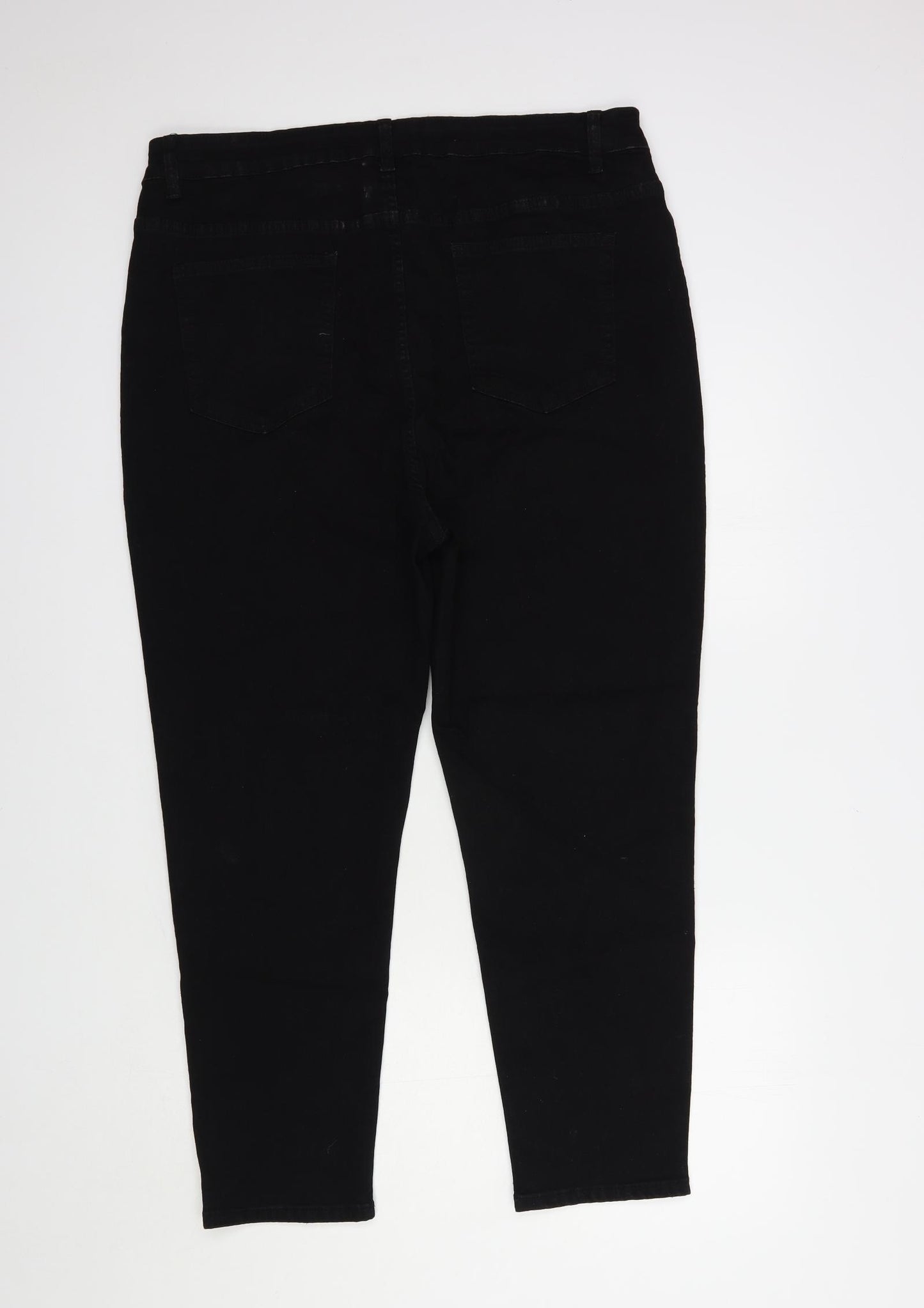 SheIn Womens Black  Cotton Skinny Jeans Size XL L28 in Regular Button