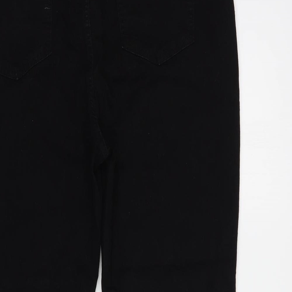 SheIn Womens Black  Cotton Skinny Jeans Size XL L28 in Regular Button