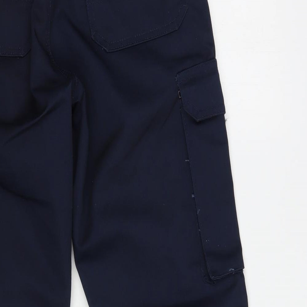 Tuff Stuff Mens Blue  Polyester Cargo Trousers Size 30 in L30 in Regular Button - Work Trousers