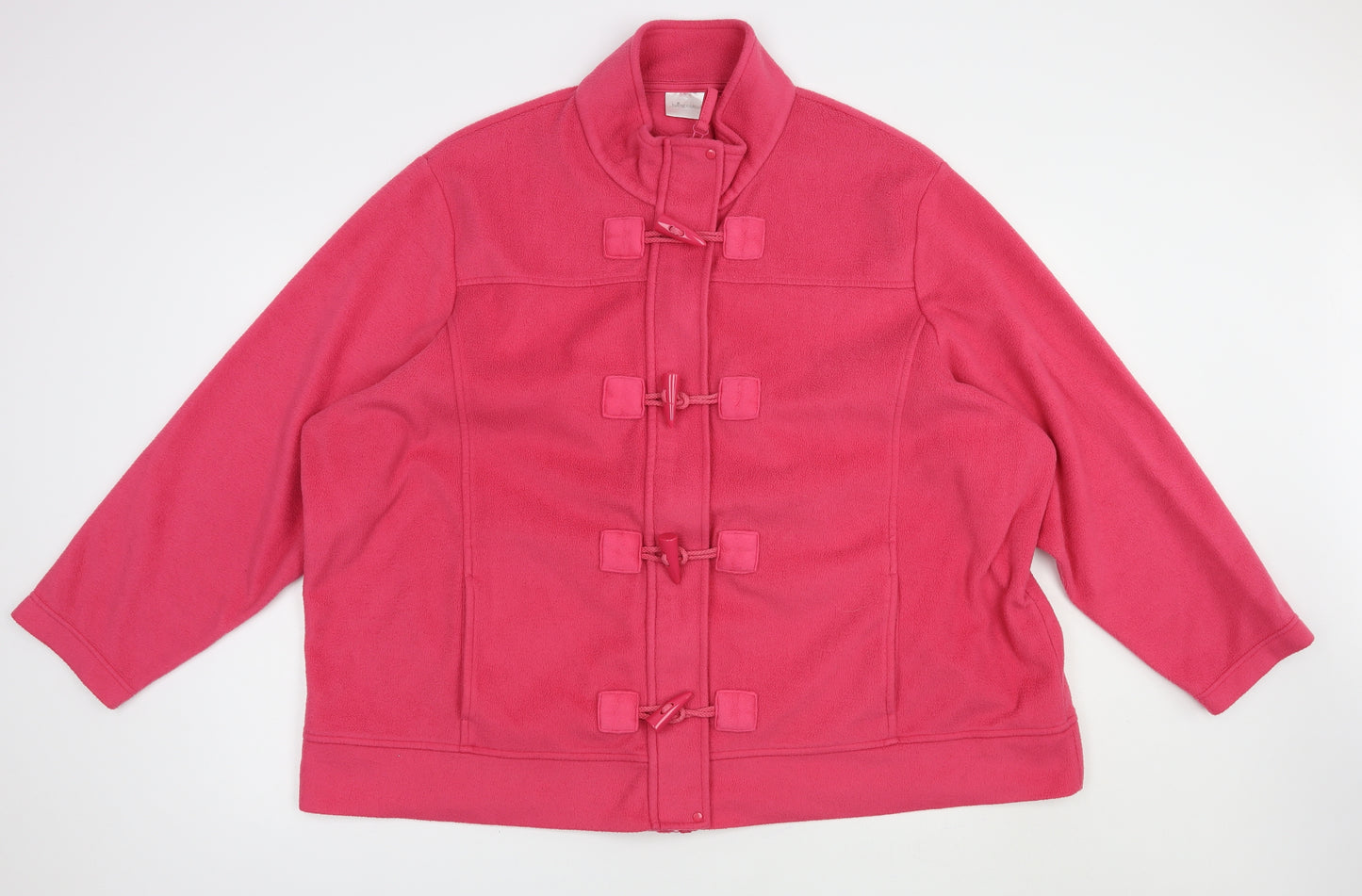 Being Casual Womens Pink  Polyester Full Zip Sweatshirt Size 30  Zip