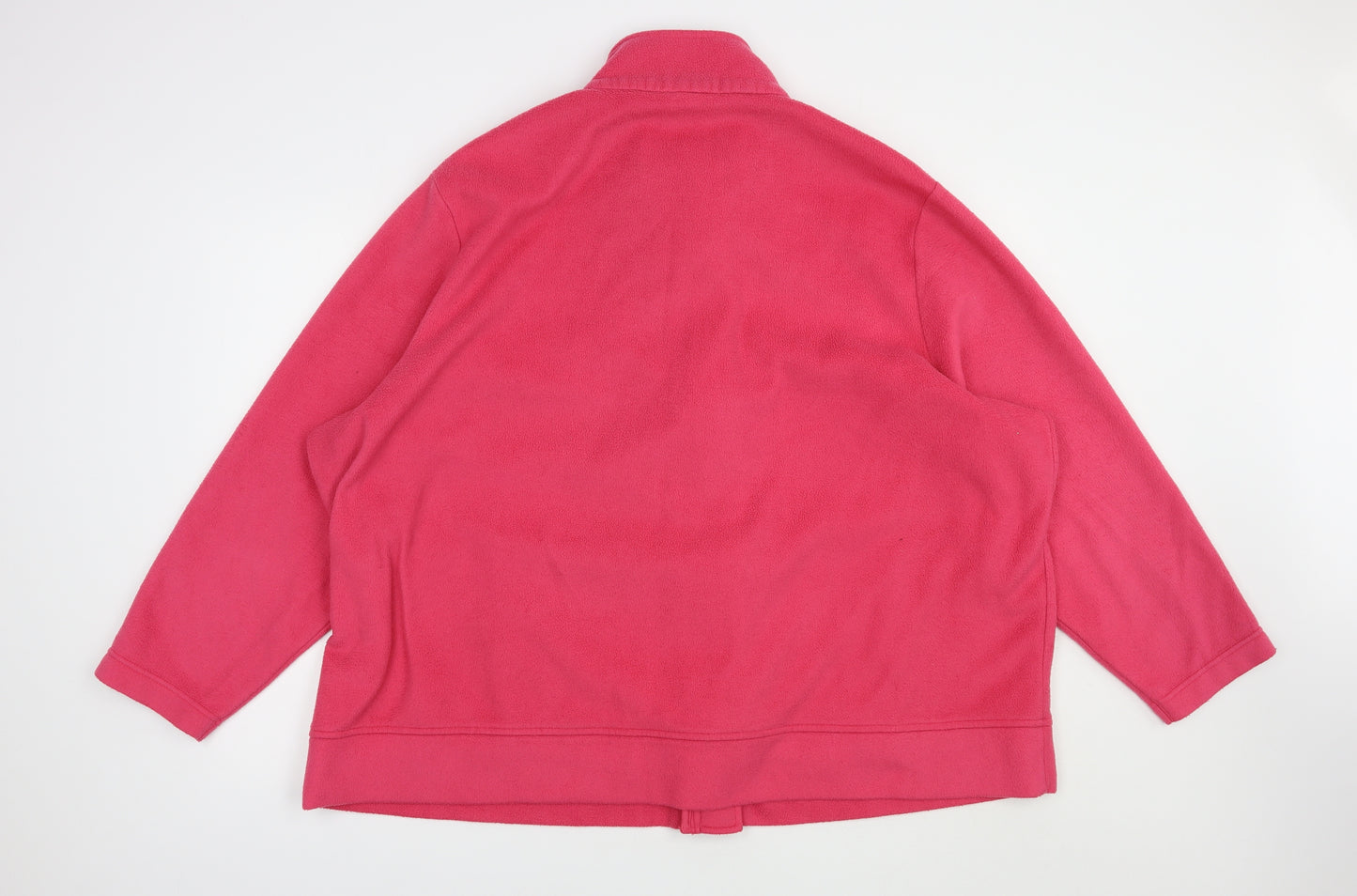 Being Casual Womens Pink  Polyester Full Zip Sweatshirt Size 30  Zip