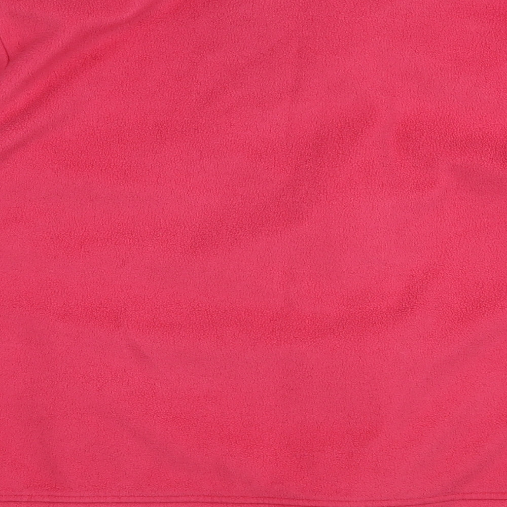 Being Casual Womens Pink  Polyester Full Zip Sweatshirt Size 30  Zip