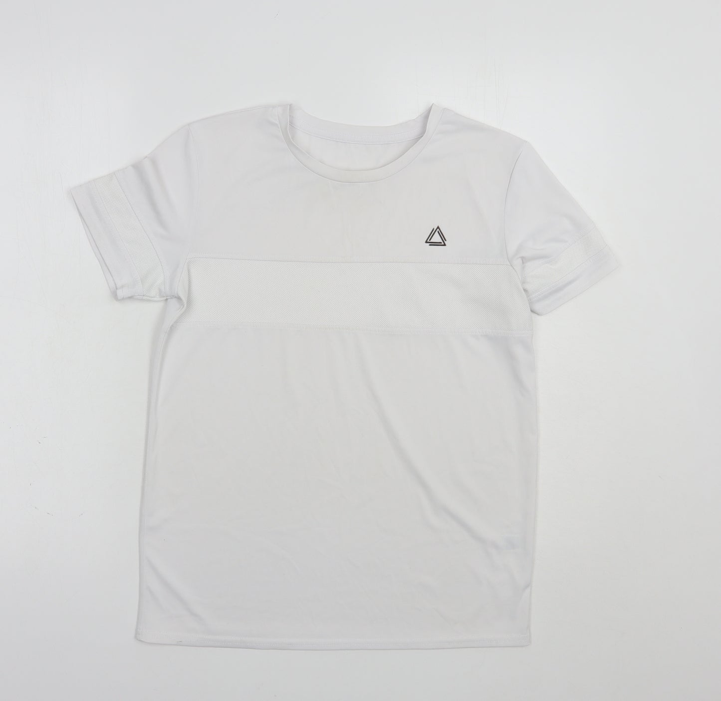 Dunnes Stores Mens White  Polyester  T-Shirt Size M Crew Neck