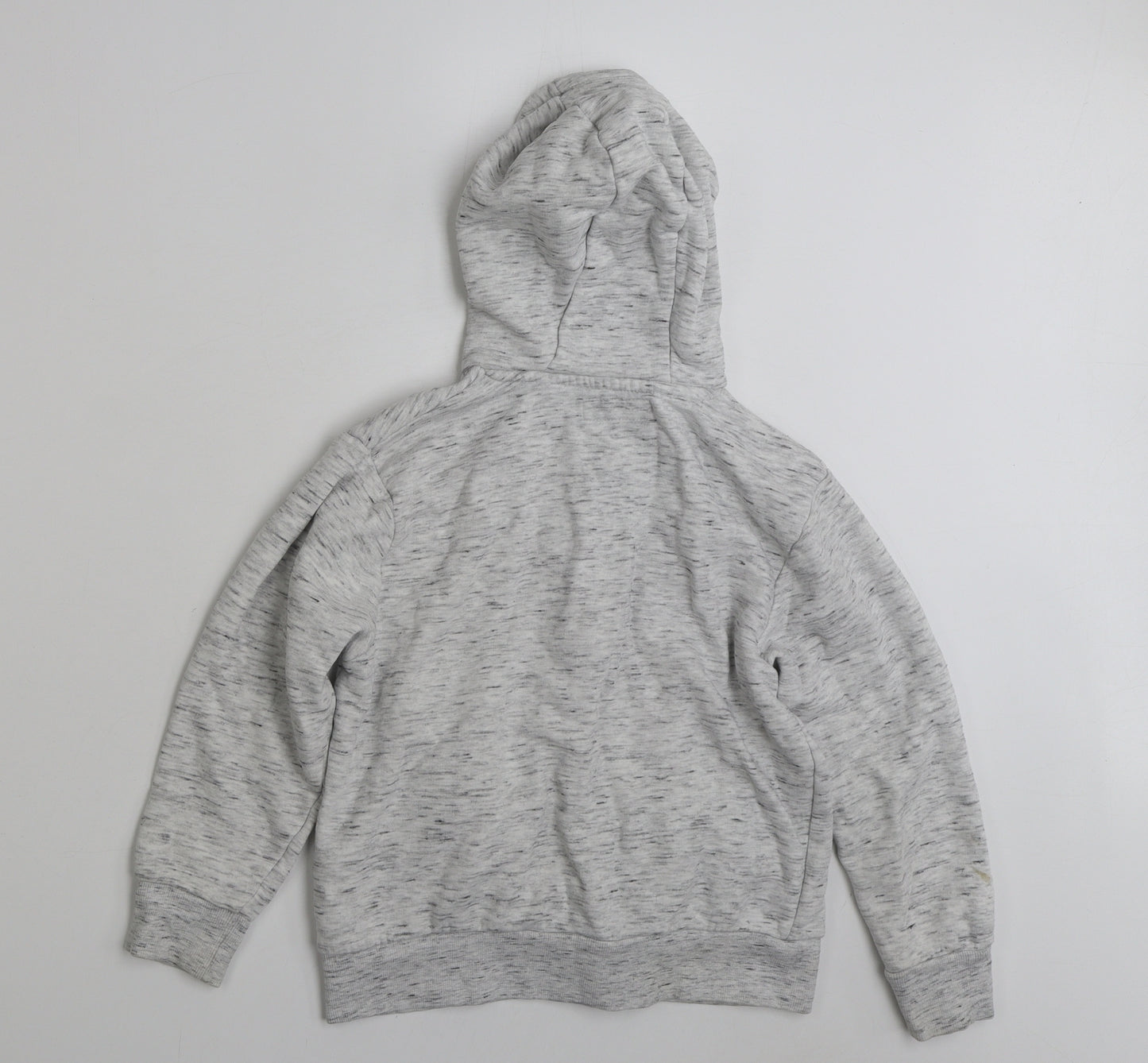 NEXT Boys White  Cotton Full Zip Hoodie Size 8 Years  Zip - Flecked Pattern