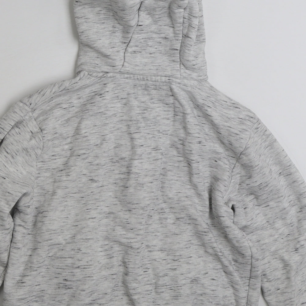 NEXT Boys White  Cotton Full Zip Hoodie Size 8 Years  Zip - Flecked Pattern