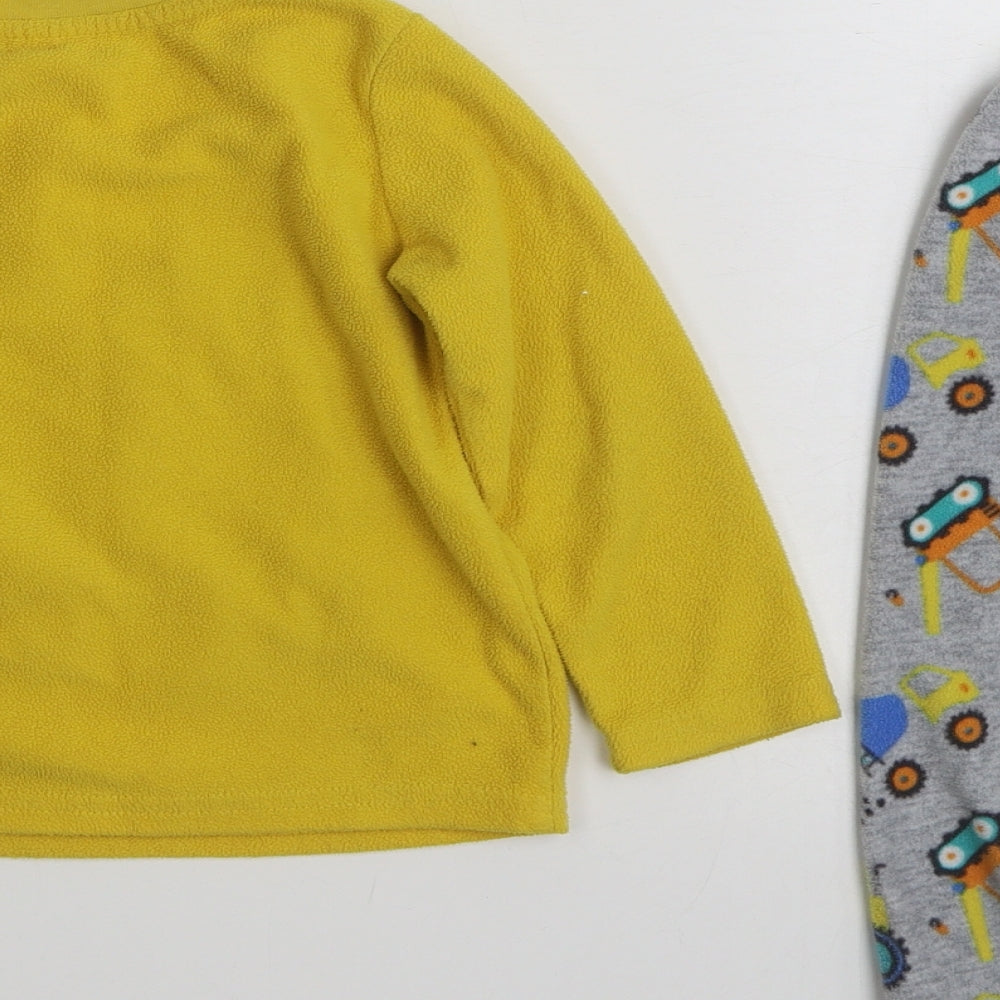 Dunnes Stores Boys Yellow Solid 100% Polyester  Pyjama Set Size 2-3 Years  Pullover - Let's Dig It