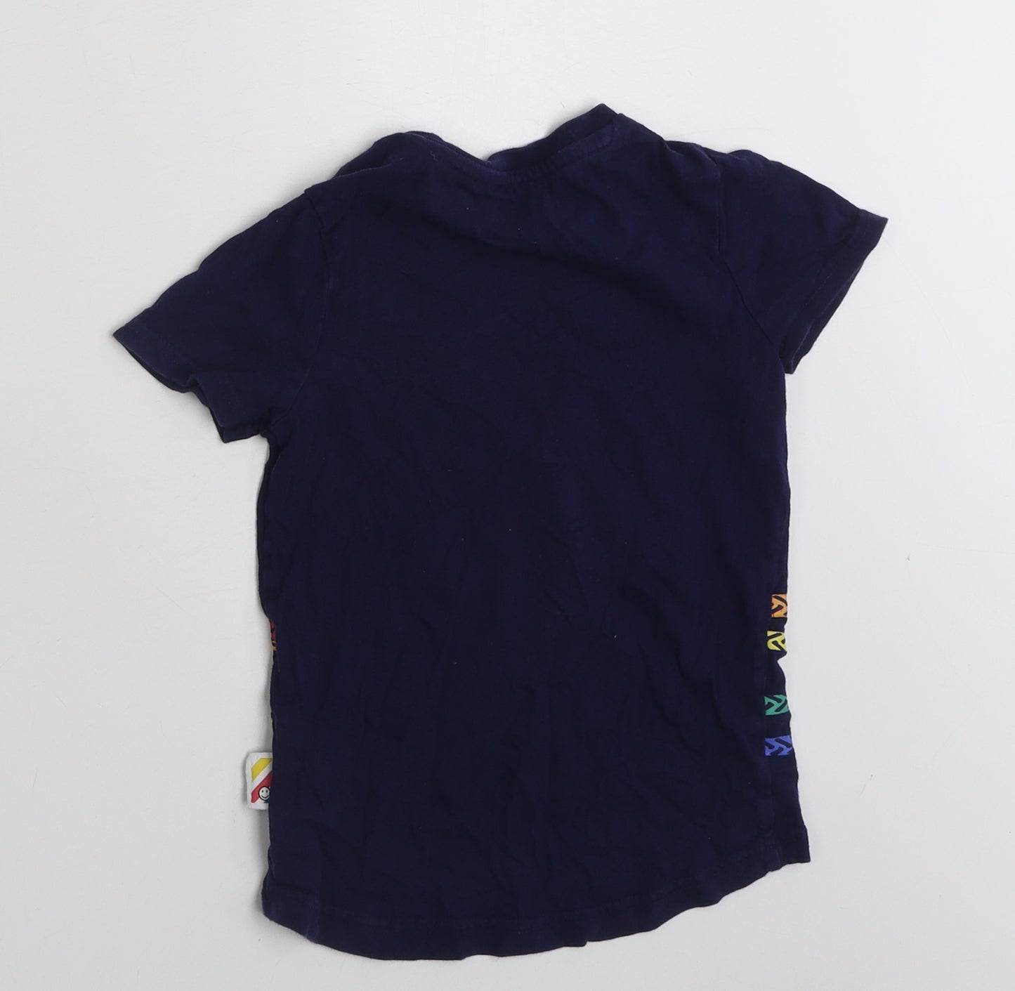 Nutmeg Boys Blue  100% Cotton Basic T-Shirt Size 4-5 Years Crew Neck Pullover - Chug Chug