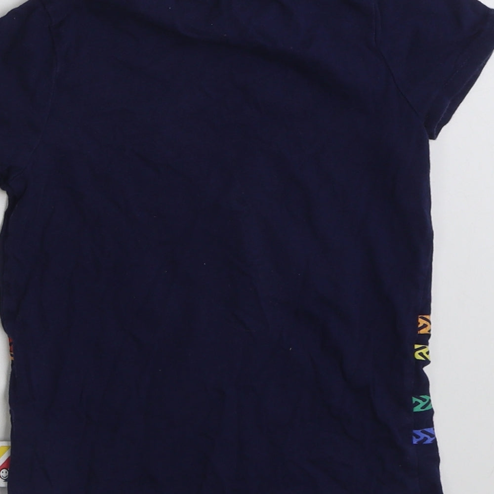 Nutmeg Boys Blue  100% Cotton Basic T-Shirt Size 4-5 Years Crew Neck Pullover - Chug Chug