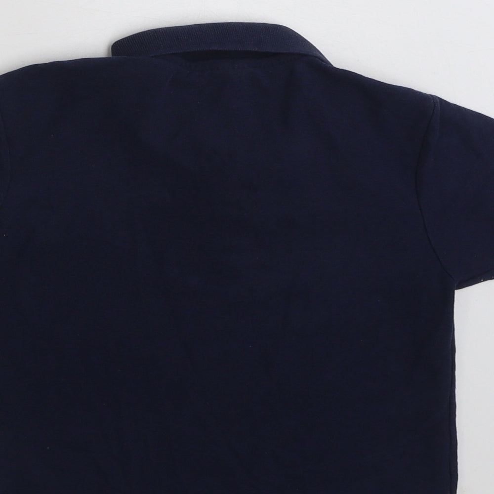 Fruit of the Loom Boys Blue  Polyester Pullover Polo Size 5-6 Years Collared Button