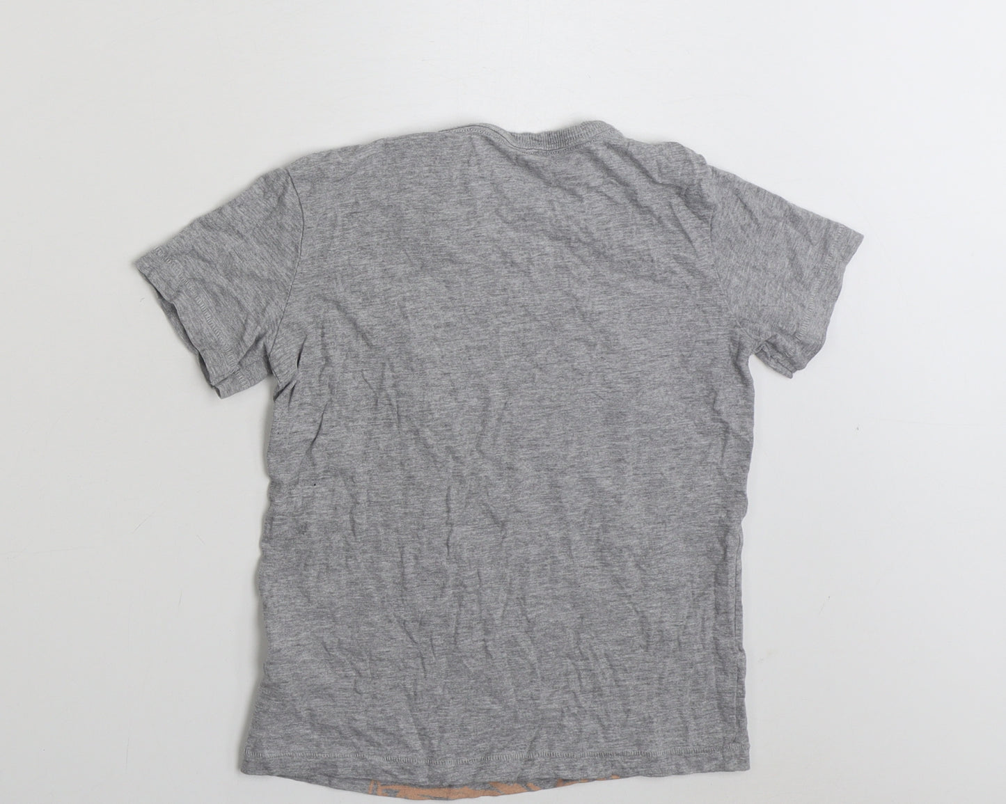 Blue Zoo Boys Grey  Cotton Basic T-Shirt Size 5-6 Years Crew Neck Pullover - Rah!