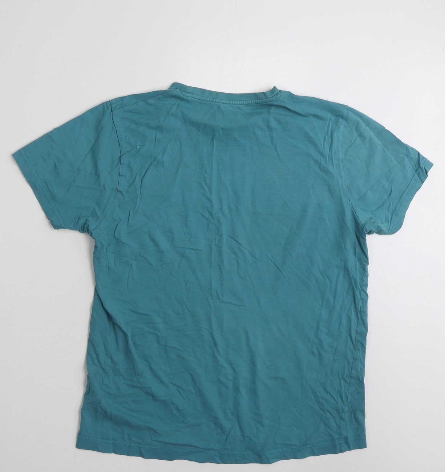 Dunnes Stores Mens Green  Cotton  T-Shirt Size M Crew Neck  - Fort Worth Texas