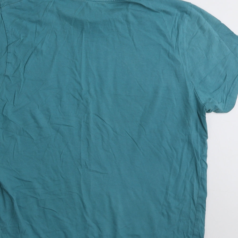 Dunnes Stores Mens Green  Cotton  T-Shirt Size M Crew Neck  - Fort Worth Texas