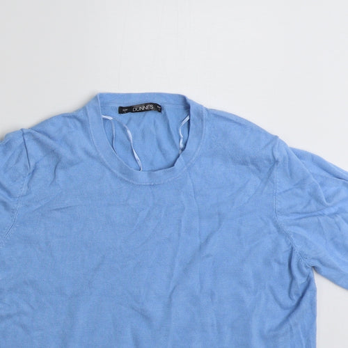 Dunnes Stores Womens Blue Scoop Neck  Viscose Pullover Jumper Size L