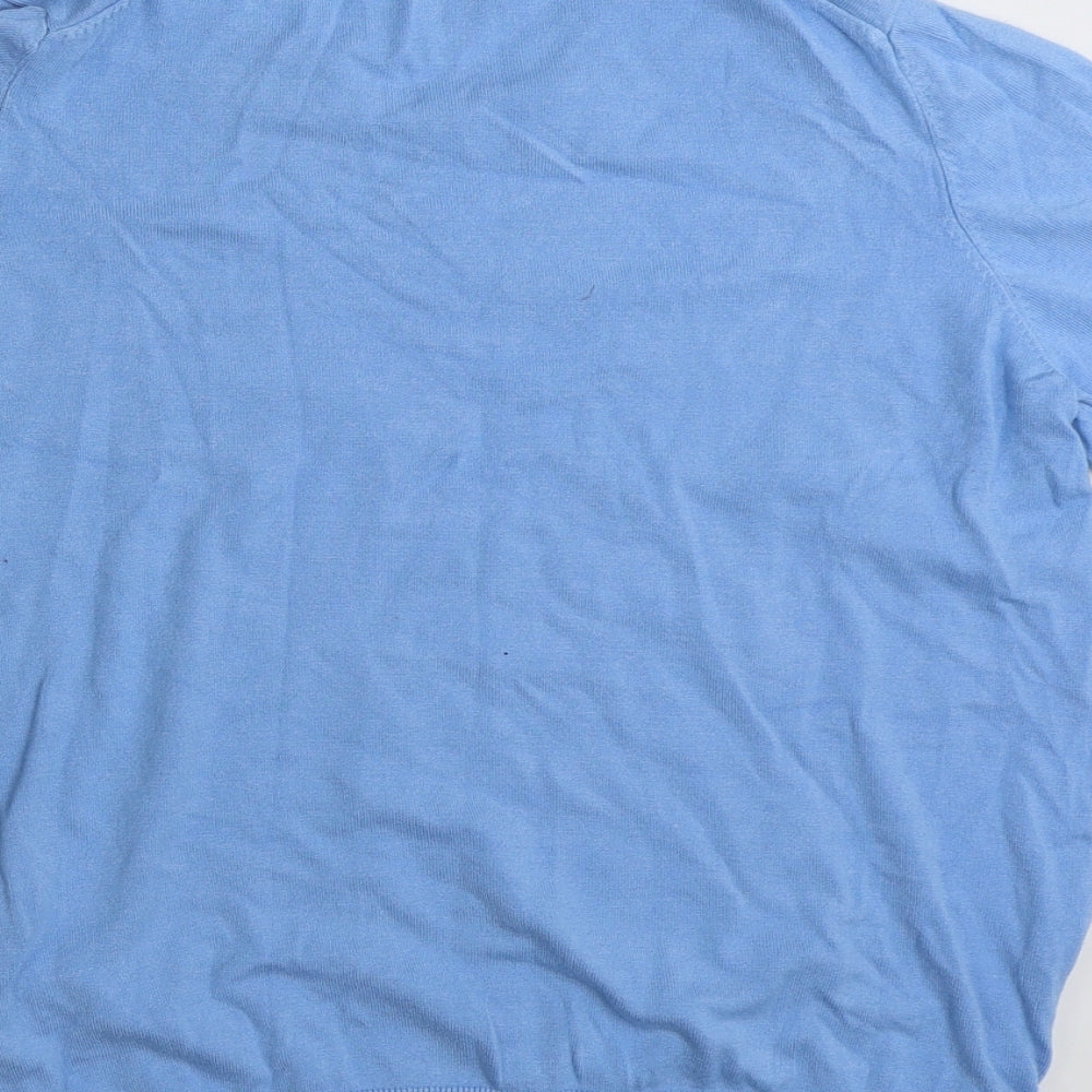 Dunnes Stores Womens Blue Scoop Neck  Viscose Pullover Jumper Size L