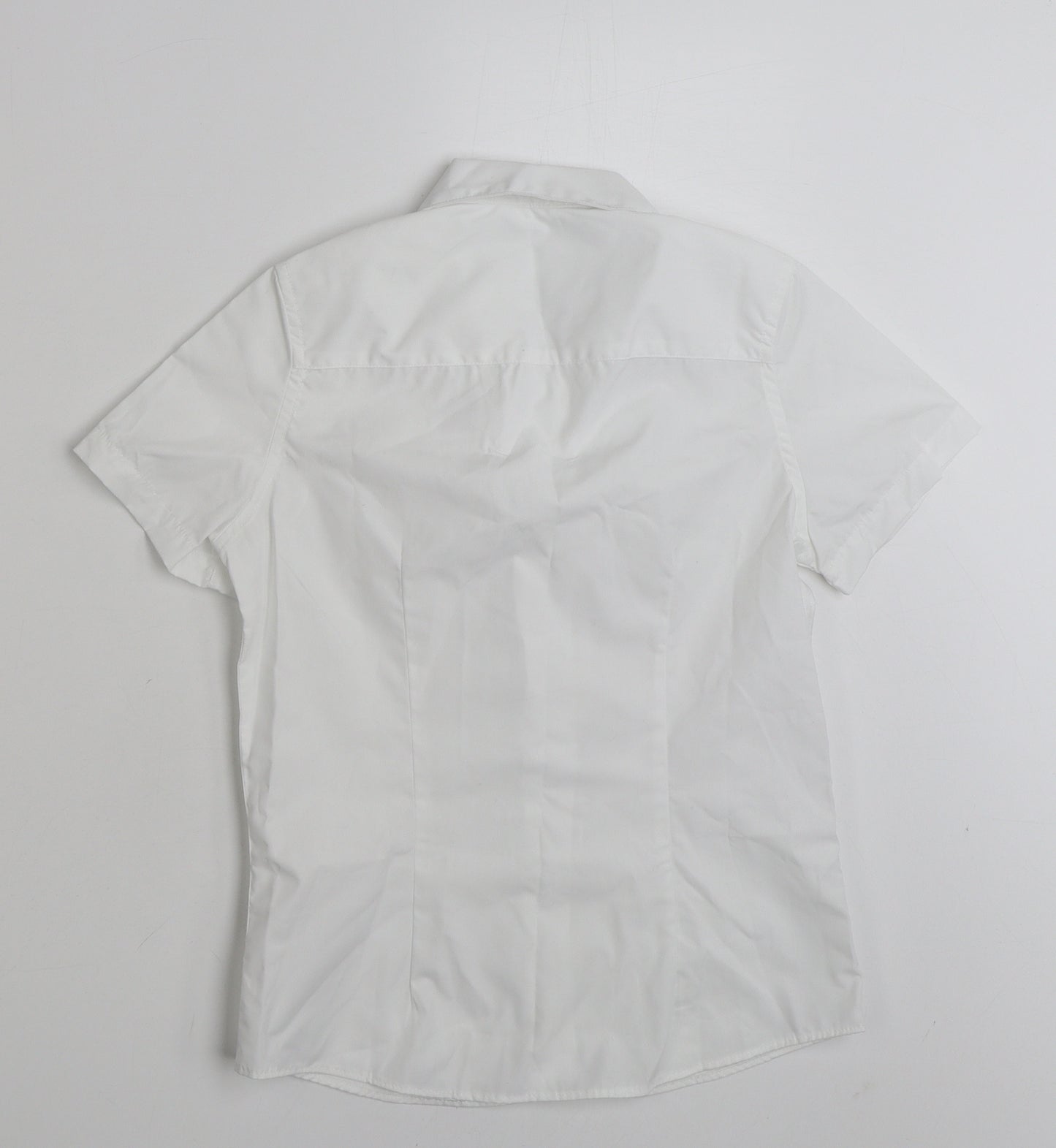 F&F Girls White  Polyester Basic Button-Up Size 9-10 Years Collared Button