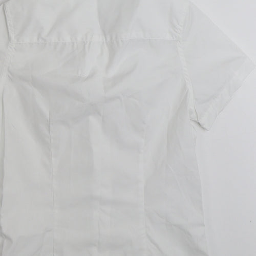 F&F Girls White  Polyester Basic Button-Up Size 9-10 Years Collared Button