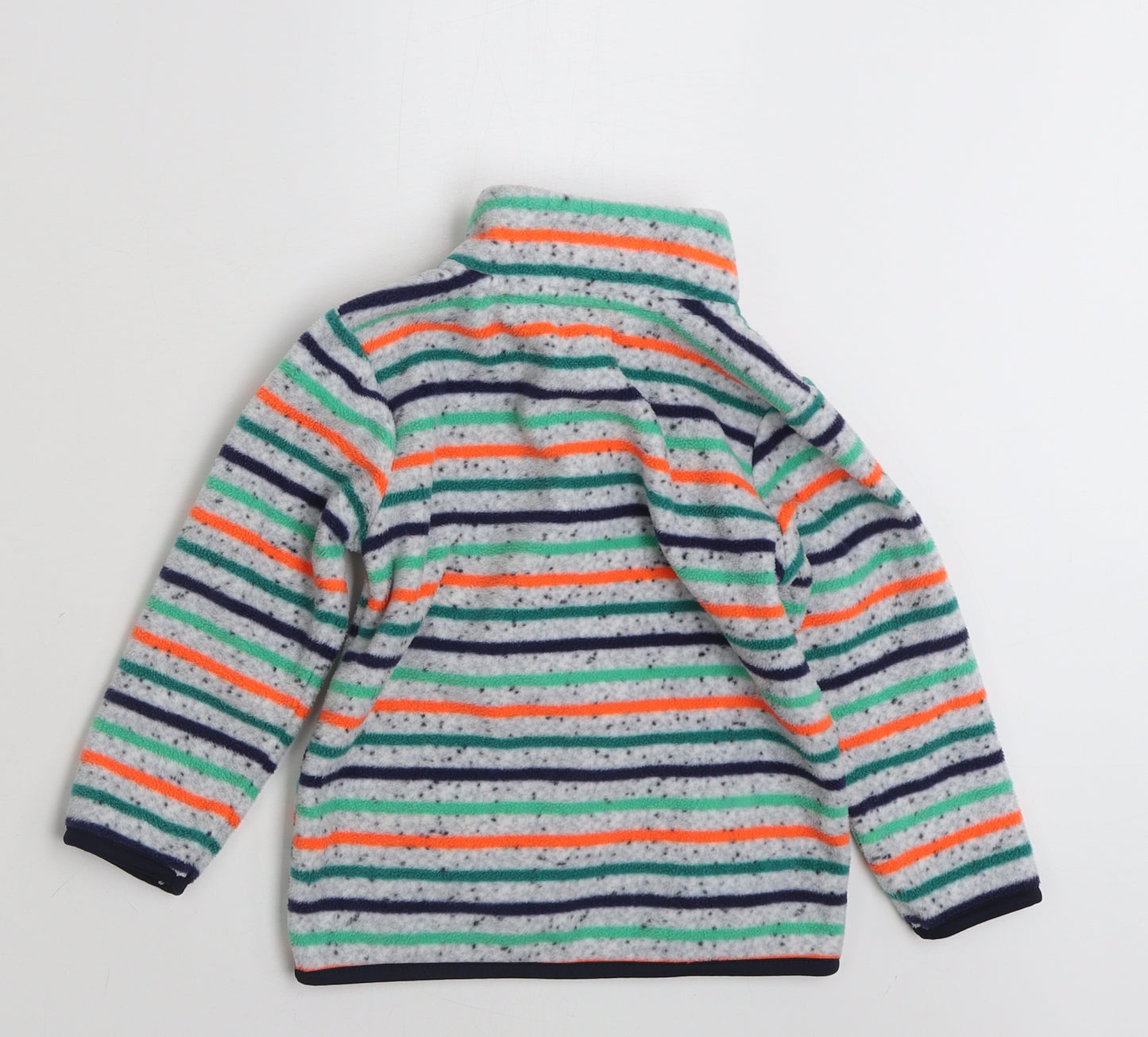 F&F Boys Grey Striped 100% Polyester Pullover Sweatshirt Size 3-4 Years  Zip