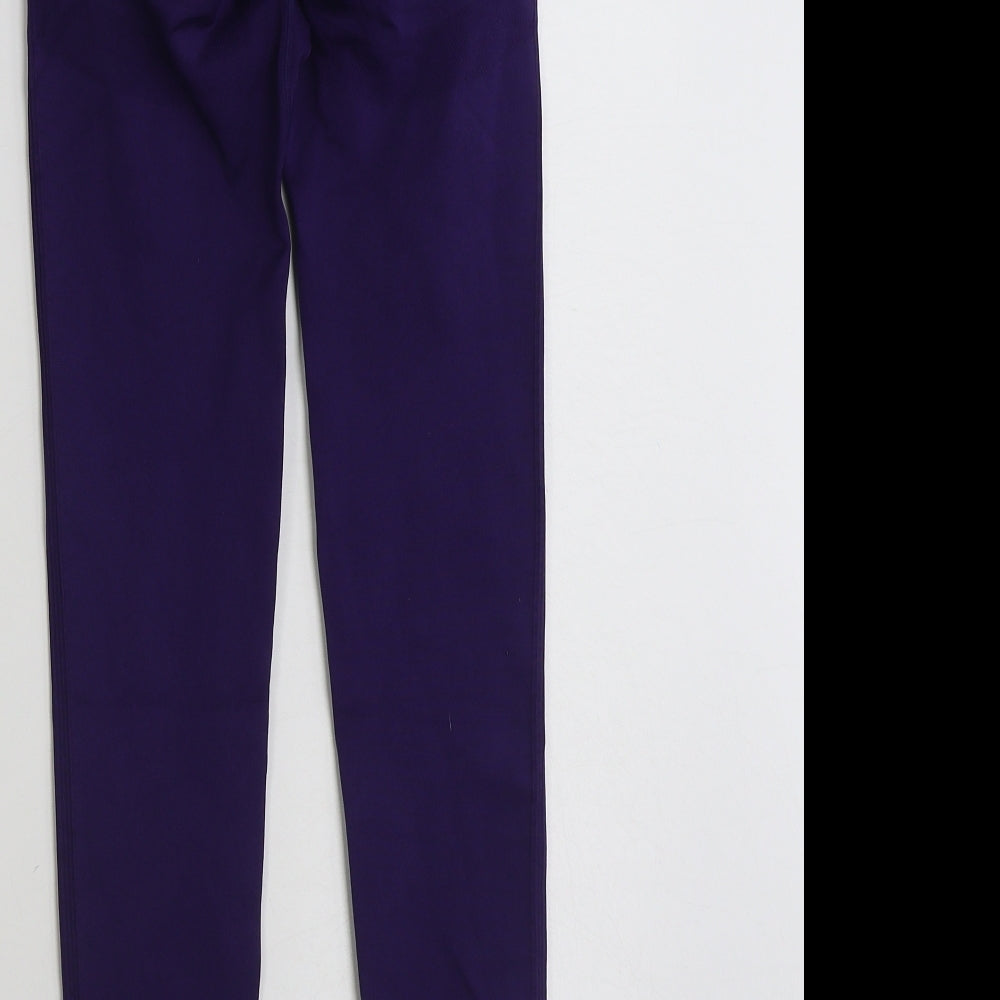 Preworn Womens Purple  Nylon Compression Leggings Size S L25 in Athletic