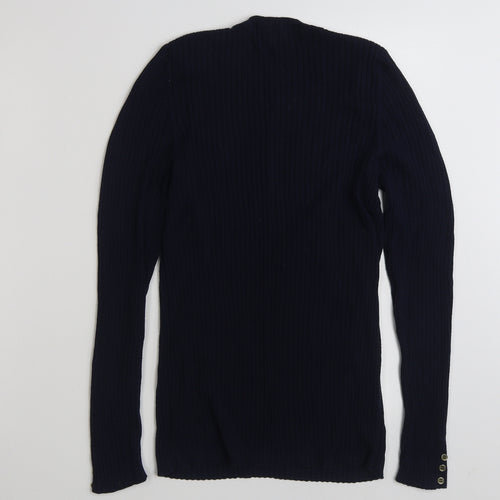 NEXT Womens Blue Scoop Neck  Cotton Pullover Jumper Size 14
