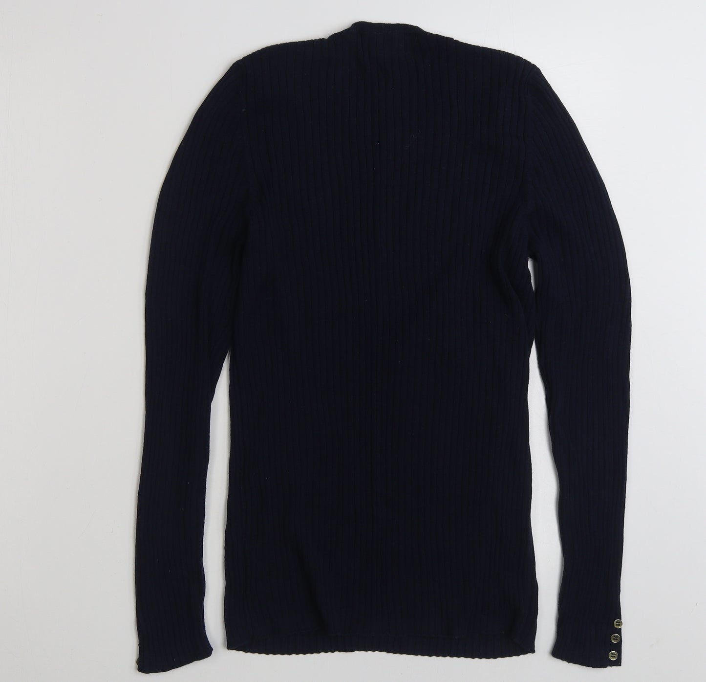 NEXT Womens Blue Scoop Neck  Cotton Pullover Jumper Size 14