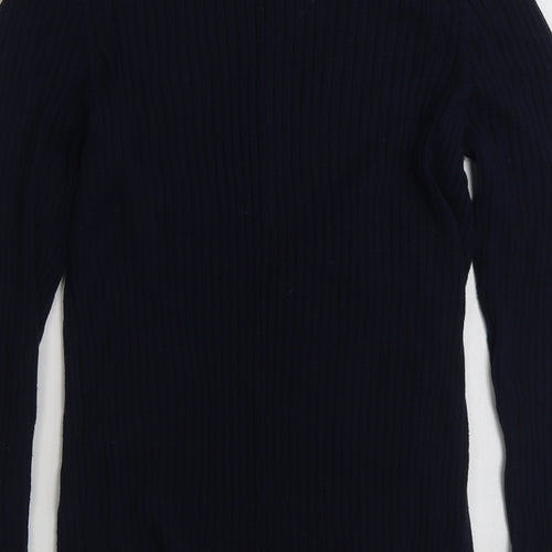 NEXT Womens Blue Scoop Neck  Cotton Pullover Jumper Size 14