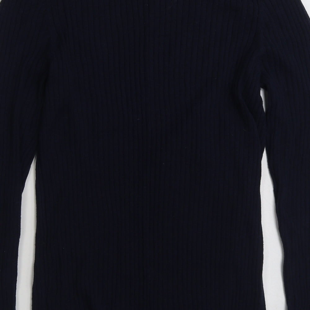 NEXT Womens Blue Scoop Neck  Cotton Pullover Jumper Size 14