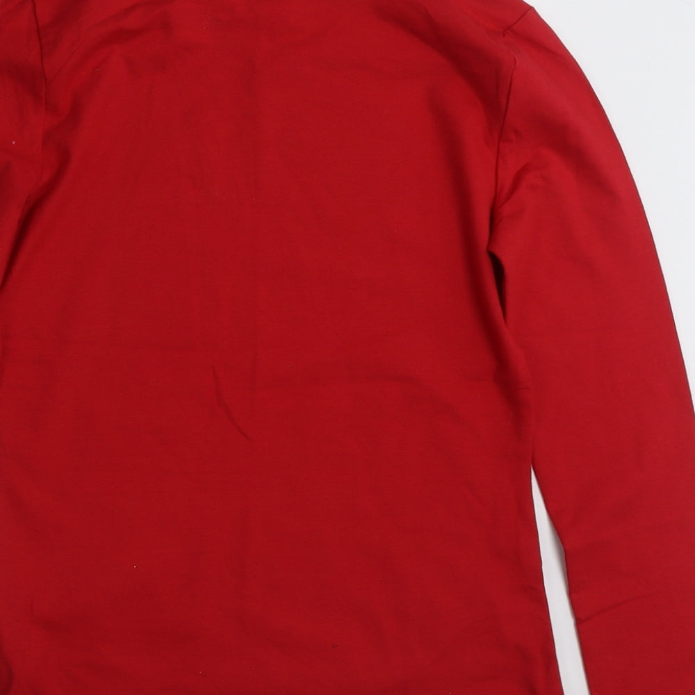Dunnes Stores Womens Red  Cotton Basic T-Shirt Size M Crew Neck