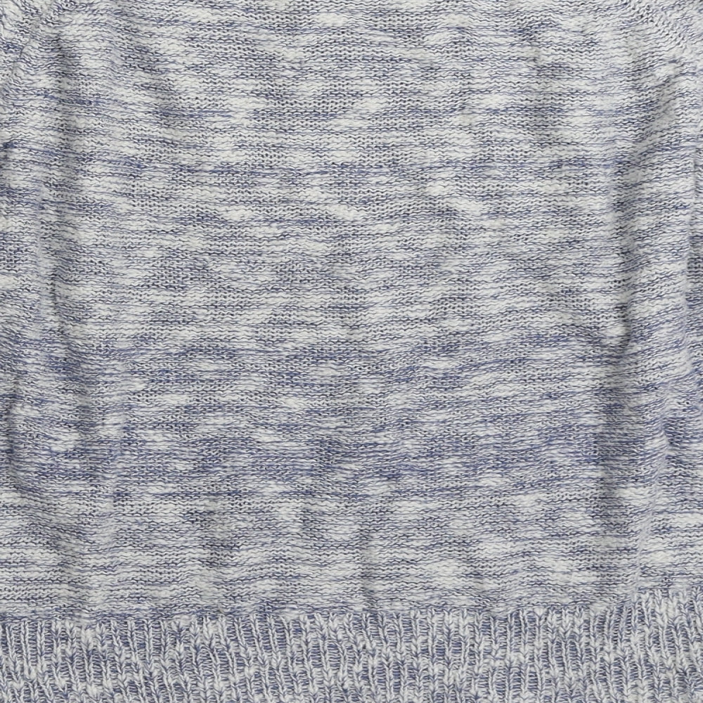 Red Herring Womens Blue Round Neck  Cotton Pullover Jumper Size 16