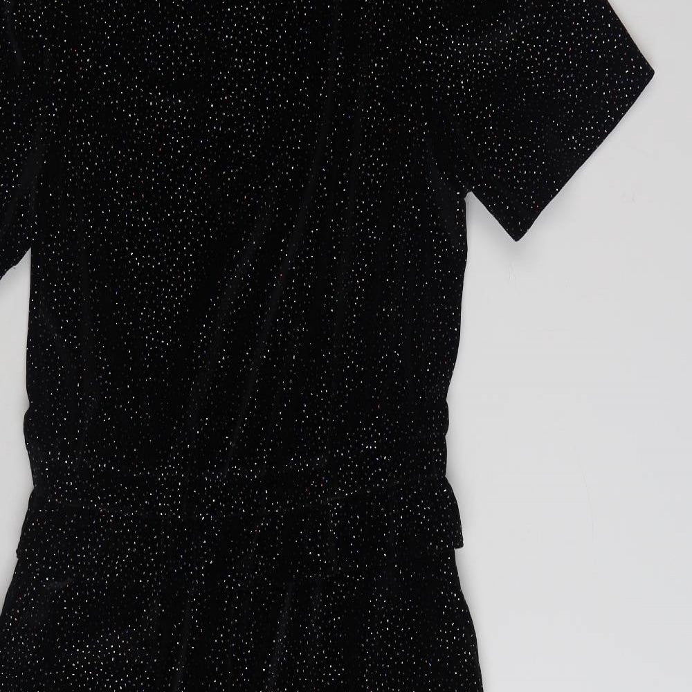 F&F Girls Black  Polyester Jumpsuit One-Piece Size 12-13 Years  Pullover