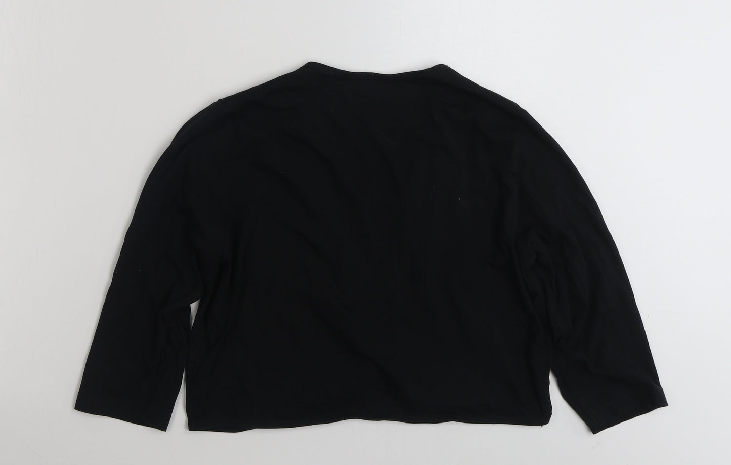 Capsule  Womens Black  100% Cotton Shrug Sweatshirt Size 14