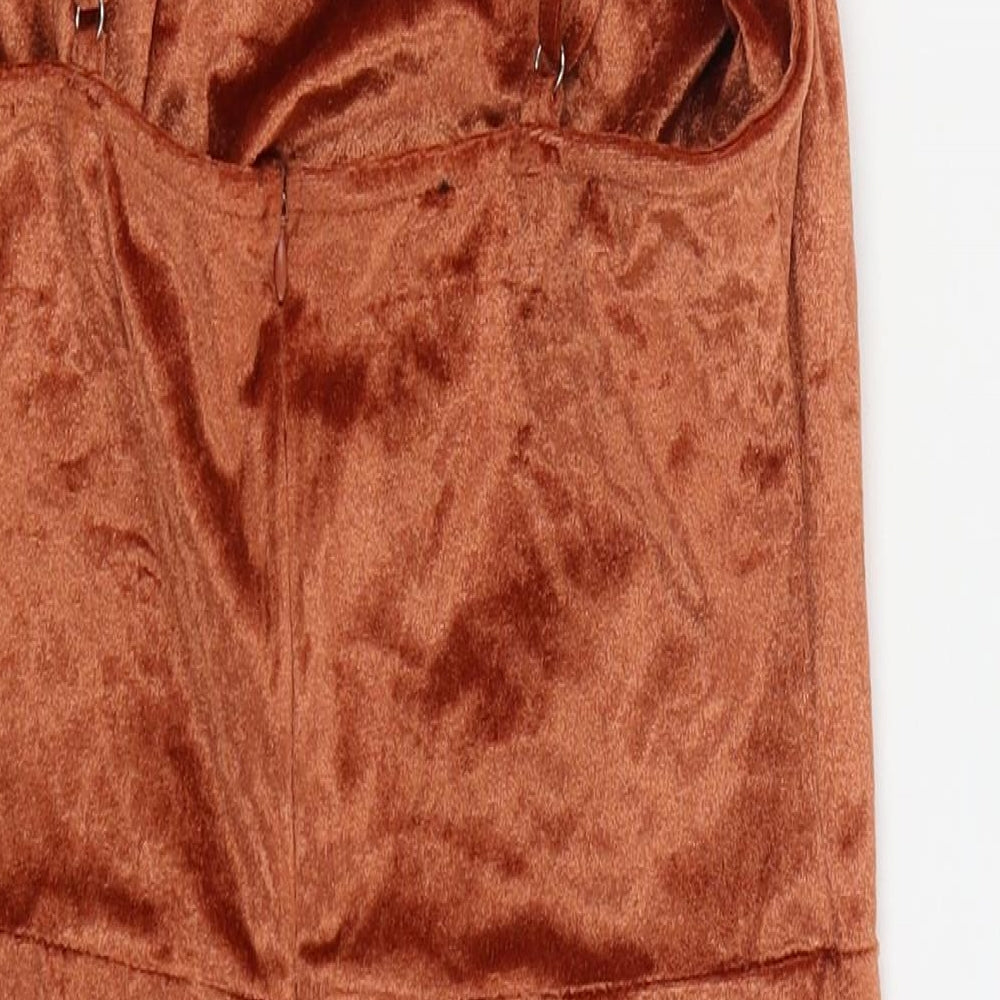 Parisian Womens Orange  Polyester Mini  Size 10  Square Neck Pullover