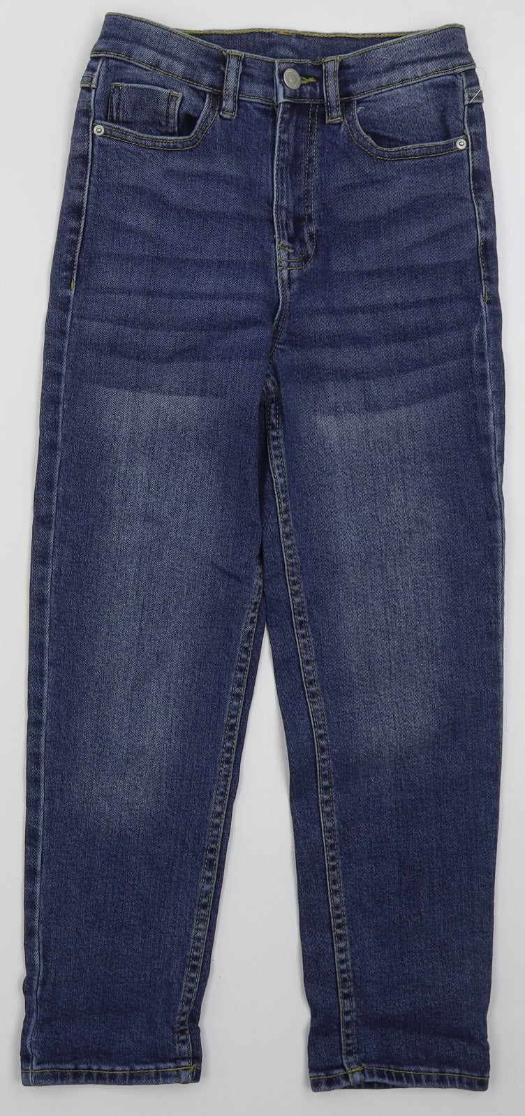 George Boys Blue  Cotton Straight Jeans Size 8-9 Years  Regular Button