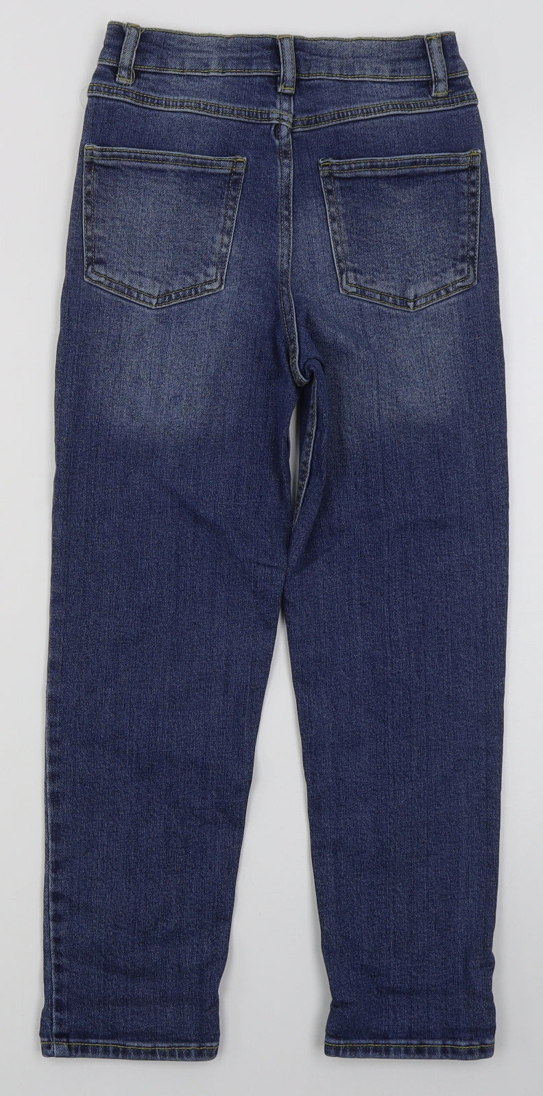 George Boys Blue  Cotton Straight Jeans Size 8-9 Years  Regular Button