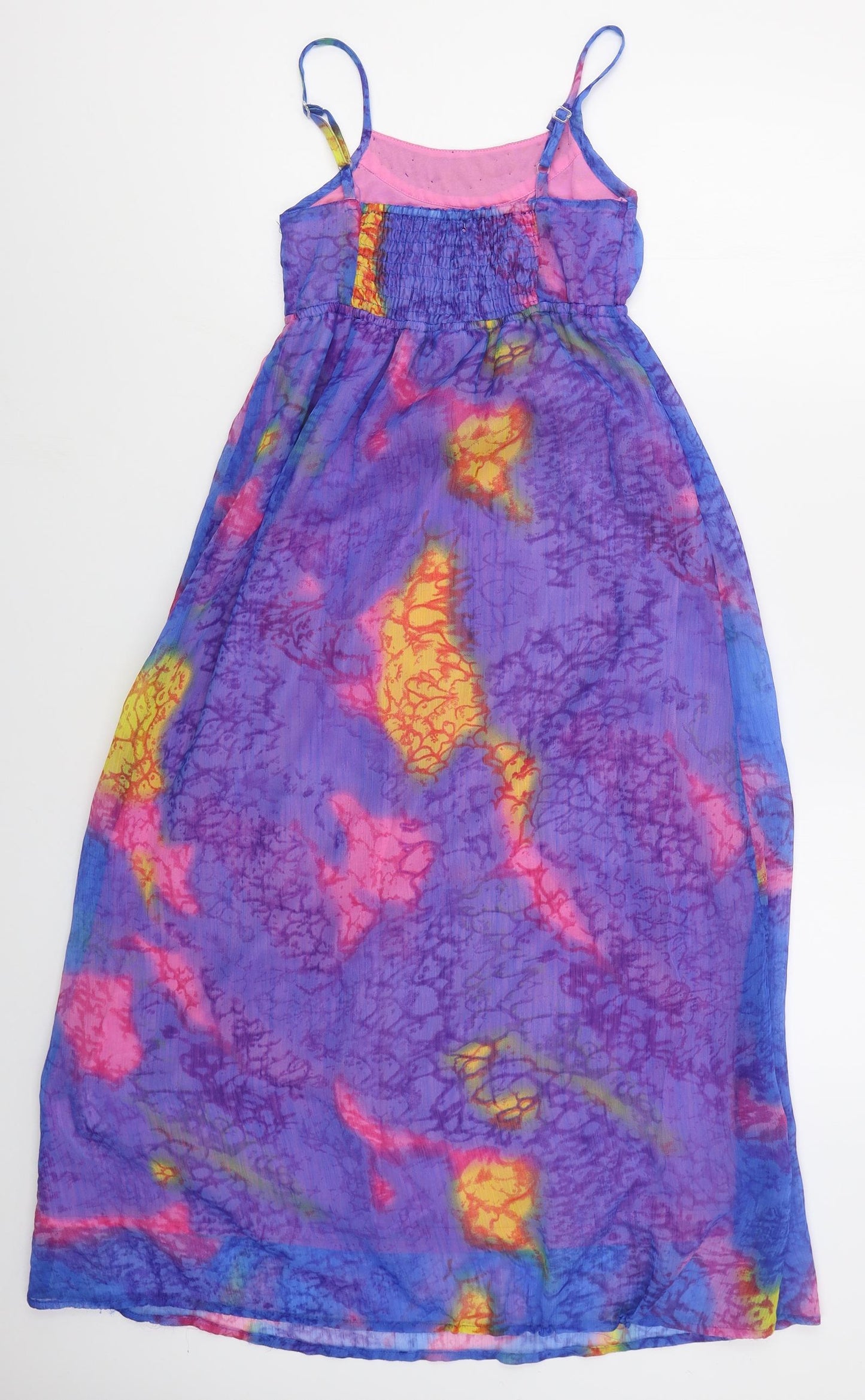 Young Dimension Girls Blue  Polyester Maxi  Size 7-8 Years  Scoop Neck Pullover - Abstract