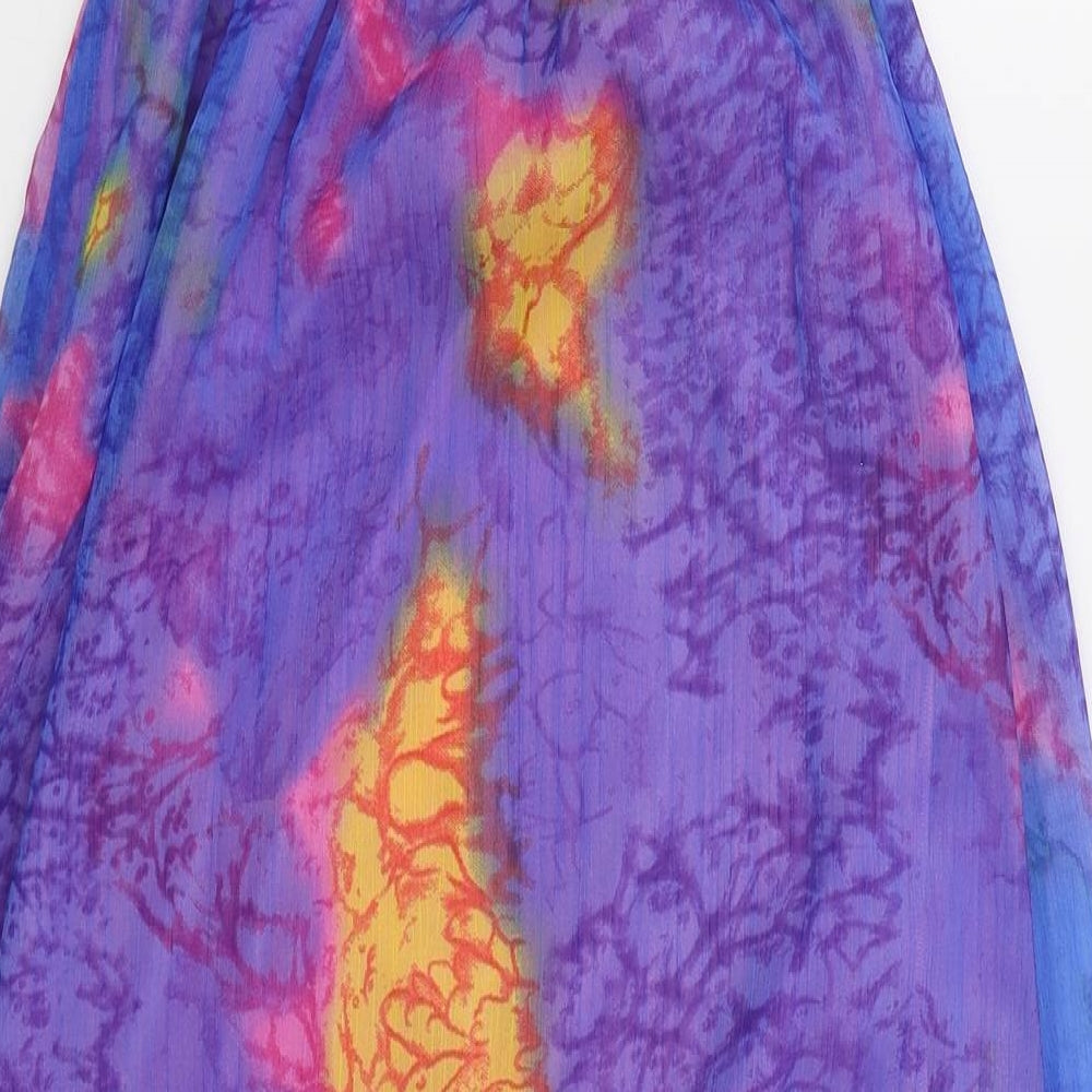 Young Dimension Girls Blue  Polyester Maxi  Size 7-8 Years  Scoop Neck Pullover - Abstract