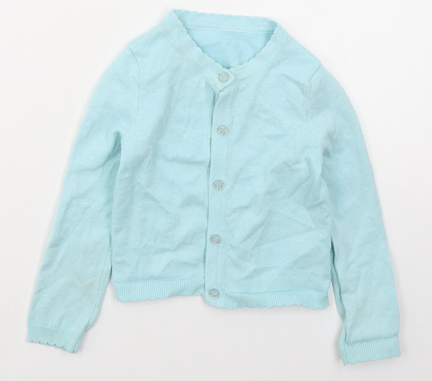 Dunnes Girls Blue  Cotton Cardigan Jumper Size 12-18 Months  Button
