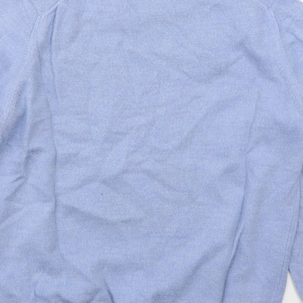Country Collection Womens Blue Roll Neck  Wool Pullover Jumper Size 12