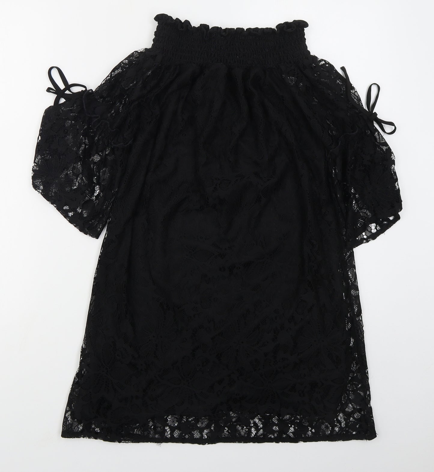 F&F Womens Black  Polyester A-Line  Size 10  Off the Shoulder Pullover