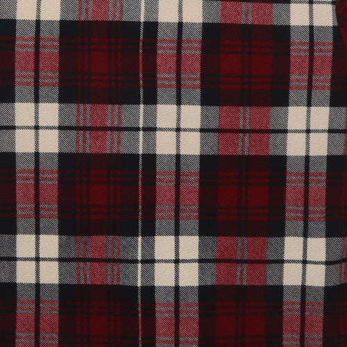 Cameo Rose Womens Red Check Polyester Basic T-Shirt Size 8 Round Neck