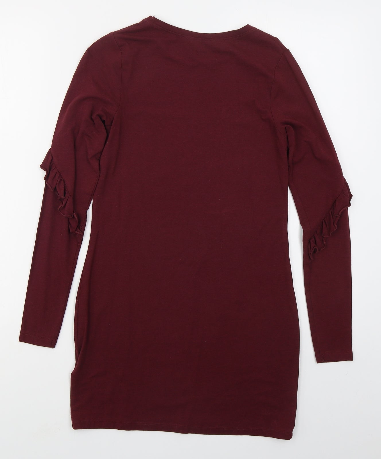 New Look Womens Red  Cotton T-Shirt Dress  Size 6  Crew Neck Pullover