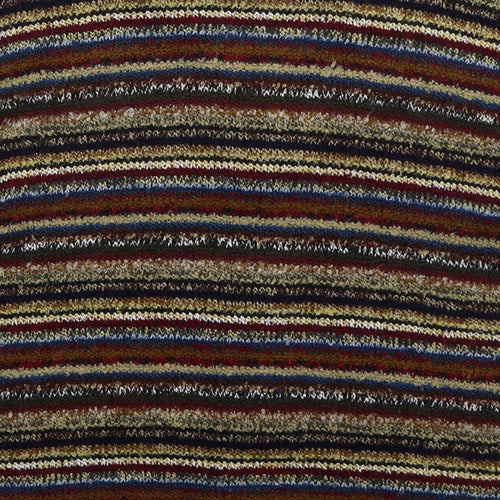 Per Una Womens Brown Round Neck Striped Acrylic Cardigan Jumper Size 16
