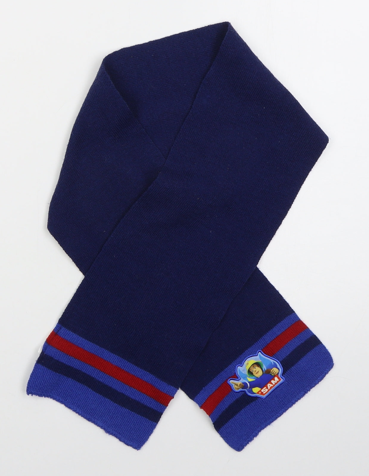 Prism Art Boys Blue Colourblock Acrylic Rectangle Scarf Scarf One Size  - Fireman Sam