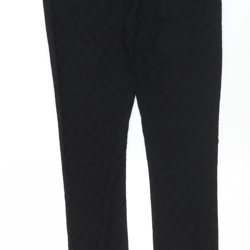YSC City Womens Black Geometric Polyester Capri Leggings Size 12 L30 in