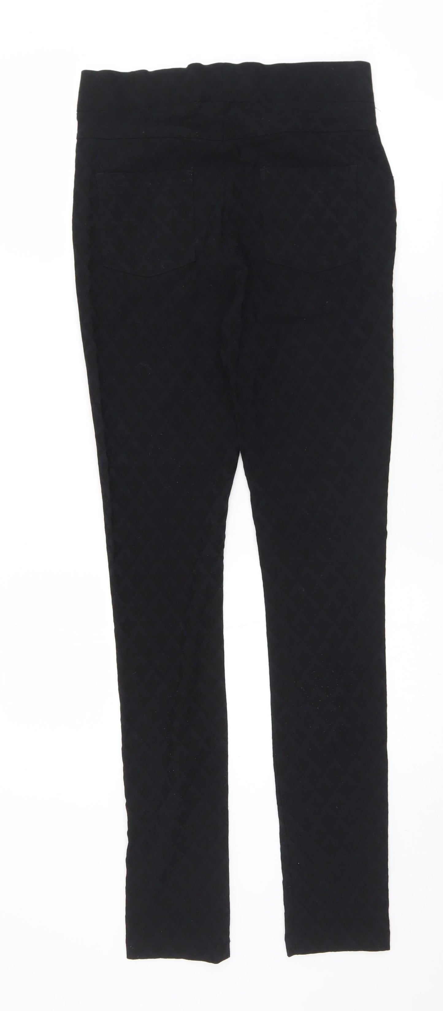 YSC City Womens Black Geometric Polyester Capri Leggings Size 12 L30 in